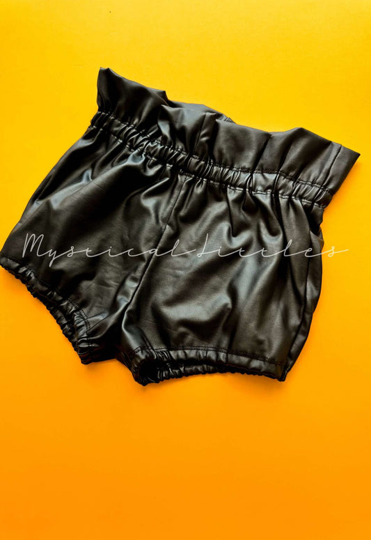 Black Pleather Bottoms